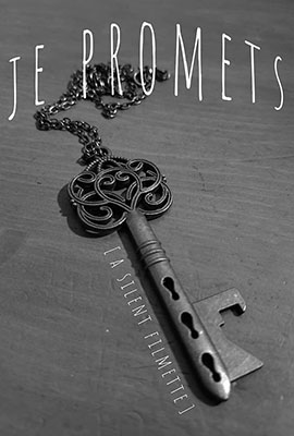 Movie poster for 'Je Promets,' featuring a latchkey kid navigating the challenges of joy and nightmares.