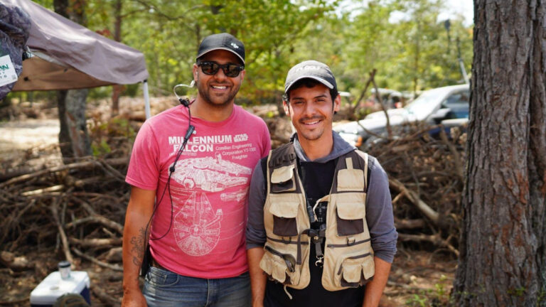 A behind-the-scenes look at the drone pilots, Aaron Kahn and Gabe De La Parra, who are responsible for capturing the breathtaking aerial footage of Truck Night in America. Equipped with DJI Inspire drones, they film the high-octane truck challenges from above.