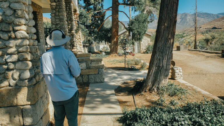 Hrant Gulesserian, drone pilot, skillfully operates the drone on the set of The Rookie Fed. Captured mid-action, the scene highlights Hrant’s precision and expertise as he threads the needle with the drone, navigating tight spaces for a critical shot.