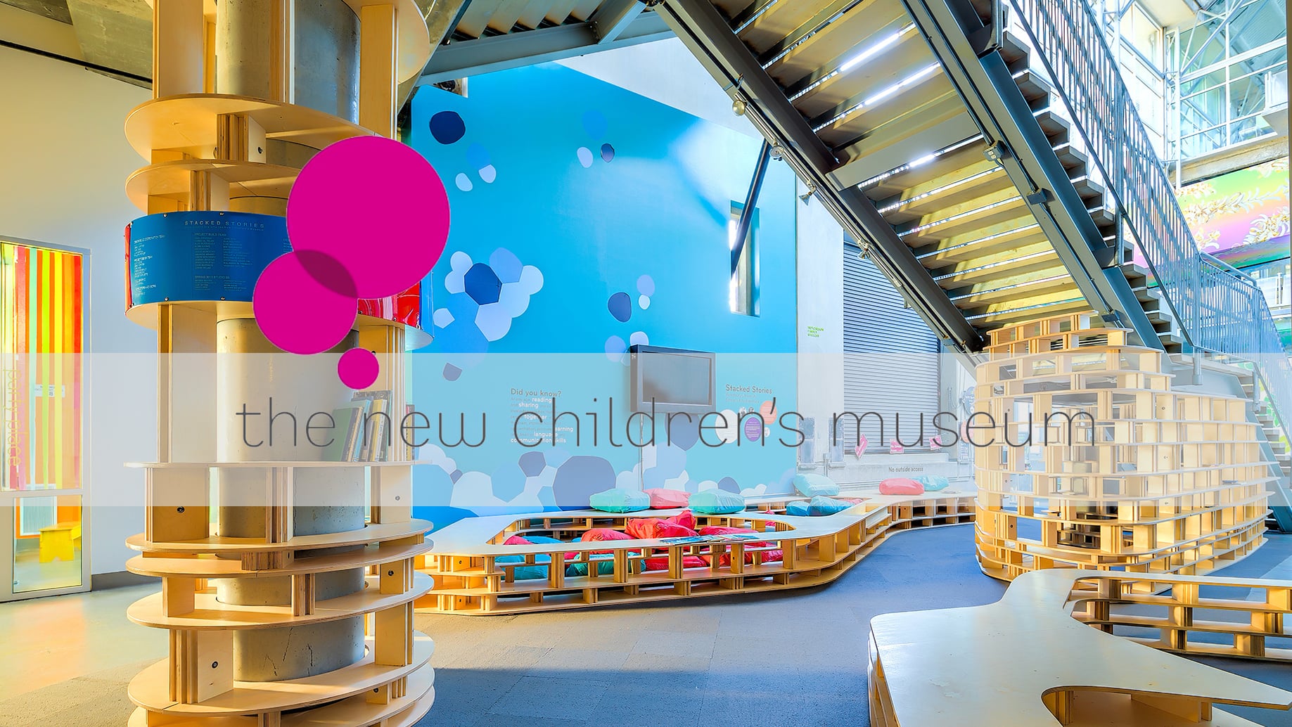 The New Children's Museum showcases unique, one-of-a-kind art installations created in collaboration with contemporary artists to inspire children's creativity and learning.